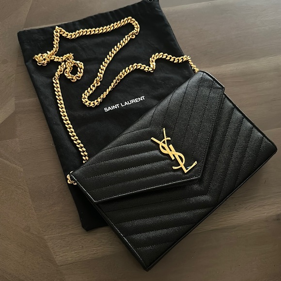 Yves Saint Laurent Bags Ysl Envelope Chain Wallet Poshmark